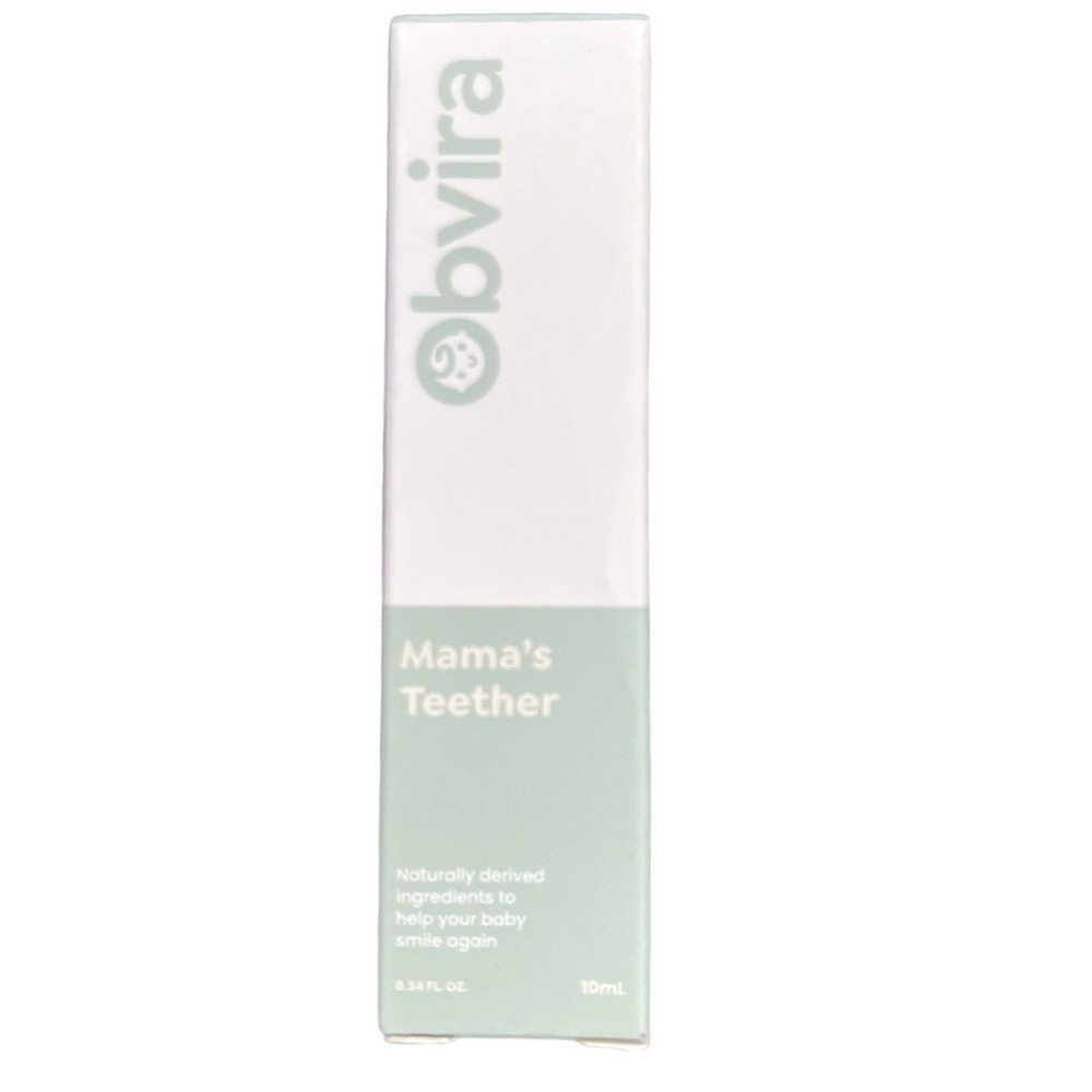 Obvira Mamas Teething Roller with Chamomile & 0.33 Fl Oz (Pack of 1), Brown